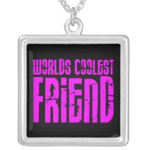 Geschenke für coole Freund-rosa Weltcoolsten Freun Amulett
