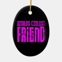 Geschenke für coole Freund-rosa Weltcoolsten Freun Weinachtsornamente