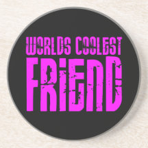 Geschenke für coole Freund-rosa Weltcoolsten Freun Getränkeuntersetzer