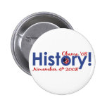 Geschichte Obama gewinnt 2008 Anstecknadelbuttons