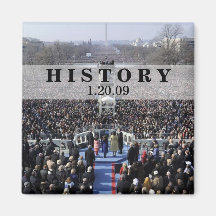 GESCHICHTE: Präsident Obama Inauguration Kühlschrankmagnete