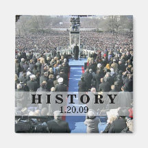 GESCHICHTE: Präsident Obama Inauguration Kühlschrankmagnet