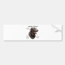 Geschichtsentwurf Labrador retrievers (Schokolade) Auto Sticker