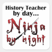 Geschichtslehrer Ninja Aufkleber