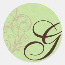 Geschwätziger Monogramm-Aufkleber