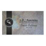 GesetzesVisitenkarte - graues schwarzes Monogramm 