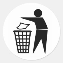 Gesetzt ihm in den Behälter Sticker