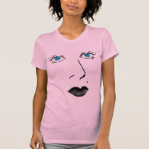 Gesicht im T-Shirt der Spiegel Frauen t-shirts