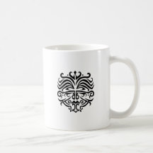 Gesichts-Tätowierung Kaffee Haferl