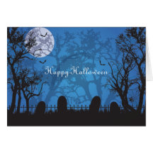 Gespenstische Halloween-Grußkarte