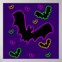 Gespenstische Vampirs-Schläger Plakatdruck