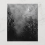 Gespenstischer Halloween-Himmel mit Raben-Flyer
