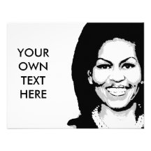 GESPRÄCHS-BLASE MICHELLE OBAMA EINLADUNGSKARTE