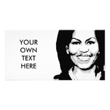 GESPRÄCHS-BLASE MICHELLE OBAMA INDIVIDUELLE FOTO KARTEN