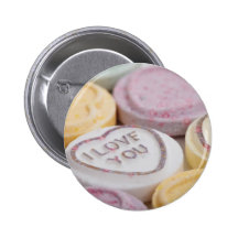 Gesprächsherz-Süßigkeit I Liebe Sie für immer Foto Anstecknadelbuttons