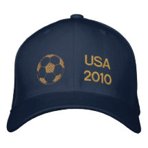 Gestickte Fußballkappe USA Gold 2010 Bestickte Baseballkappen