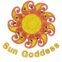 Gestickte Spitze Sun Göttin Polohemd