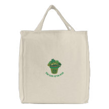 Gestickte Tasche mit Kleeblättern