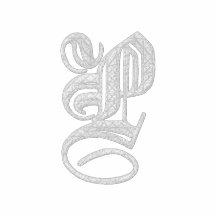 Gesticktes Hemd des Buchstabe-P extravagantes Mono Poloshirt