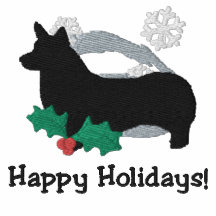 Gesticktes Hemd Stechpalmepembroke-Walisers Corgi