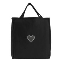 Gesticktes Herz mit Herz-Grenze Bestickte Taschen