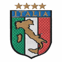 Gesticktes Italien-Fußballhemd für italienische Fa