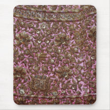 Gesticktes rosa Gewebe Neu-Delhi Indien Mousepad