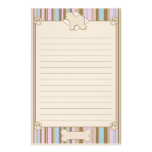 Gestreiftes Bichon Frise Briefpapier Personalisierte Druckpapiere