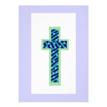 Gestreiftes Kreuz Individuelle Einladungskarte
