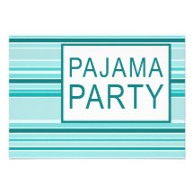 gestreiftes Pyjama-Party Personalisierte Ankündigungen