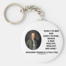 Gesundes wohlhabendes kluges Zitat Benjamin Frankl Schlüsselanhänger