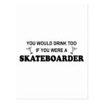 Getränk-auch - Skateboardfahrer Postkarten