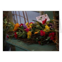 Getrocknete Blumen Grußkarte