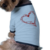getropftes Herz Hund T Shirt