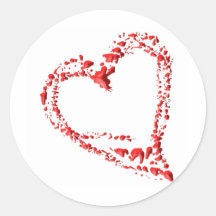 getropftes Herz Sticker