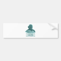 Gewaltlosigkeiten cyan-blau die MUSEUM Zazzle Gesc Autosticker