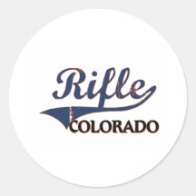 Gewehr-Colorado-Stadt-Klassiker Runde Sticker