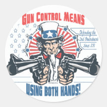 Gewehr-Kontrollen-Durchschnitte unter Verwendung b Runde Sticker