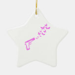 Gewehr-Schmetterlings-Rosa Ornament