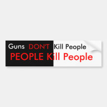 Gewehre töten nicht Leute… Autosticker