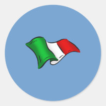 Gewellte Flagge Italiens von Italien für Italiener Aufkleber