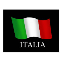Gewellte Flagge Verkaufsschlagers Italiens für Ita Postkarte
