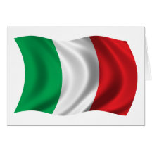 Gewellte Italien-Flagge Karten