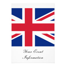 Gewerkschafts-Jack-Flaggen-Großbritannien-Party-Er Personalisierte Ankündigungskarten
