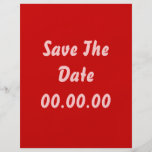 Gewohnheit, Save the Date. Rot und Rosa Flyerdruck
