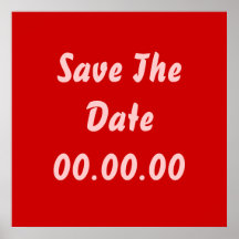 Gewohnheit, Save the Date. Rot und Rosa Posterdrucke