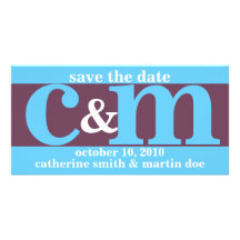 Gewohnheits-Save the Date - Initialen Individuelle Foto Karte