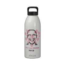 Gewohnheits-Wasser-Flasche FriedensLiebe OBAMA 201 Trinkflaschen