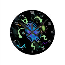 Gewundene Schildkröte-runde Wanduhr