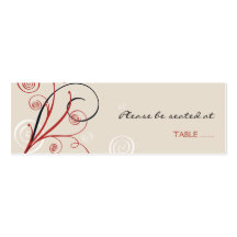 Gewundene Tabellen-Platzkarte Visitenkarten